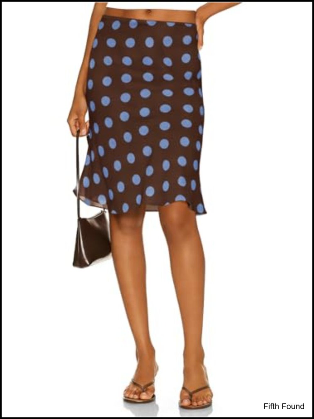 Women's Polka Dots A-Line Midi Skirt High Waisted Elastic Waist Summer